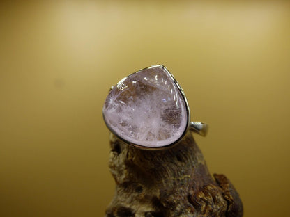 Morganit Ring - 100% natürlich 925 Sterling Silber verstellbar Edelstein rosa pink Heilstein Energie Kraft Frauen Ring Schmuck Edel Rarität - Art of Nature Berlin