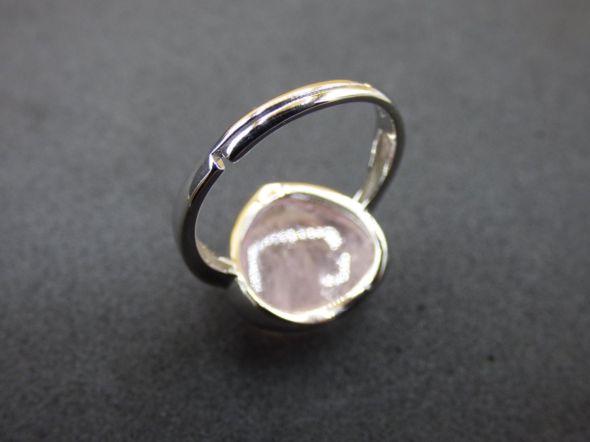 Morganit Ring - 100% natürlich 925 Sterling Silber verstellbar Edelstein rosa pink Heilstein Energie Kraft Frauen Ring Schmuck Edel Rarität - Art of Nature Berlin