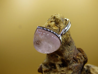 Morganit Ring - 100% natürlich 925 Sterling Silber verstellbar Edelstein rosa pink Heilstein Energie Kraft Frauen Ring Schmuck Edel Rarität - Art of Nature Berlin