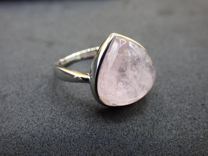 Morganit Ring - 100% natürlich 925 Sterling Silber verstellbar Edelstein rosa pink Heilstein Energie Kraft Frauen Ring Schmuck Edel Rarität - Art of Nature Berlin