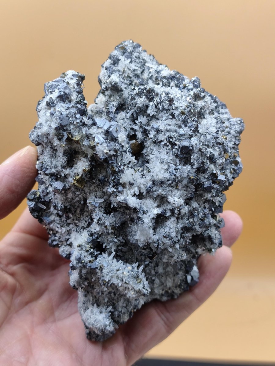 Museumsstück Galenit Sphalerit Bergkristall Chalkopyrit 487 g – 120 mm große Mehrmineral Stufe Kristall Sammler Mineralien Edelstein Unikat - Art of Nature Berlin