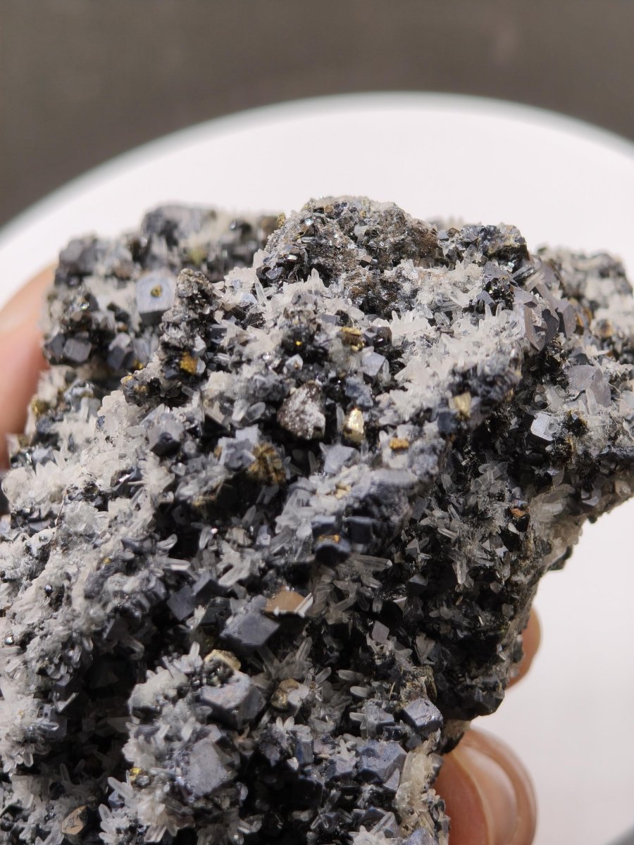 Museumsstück Galenit Sphalerit Bergkristall Chalkopyrit 487 g – 120 mm große Mehrmineral Stufe Kristall Sammler Mineralien Edelstein Unikat - Art of Nature Berlin