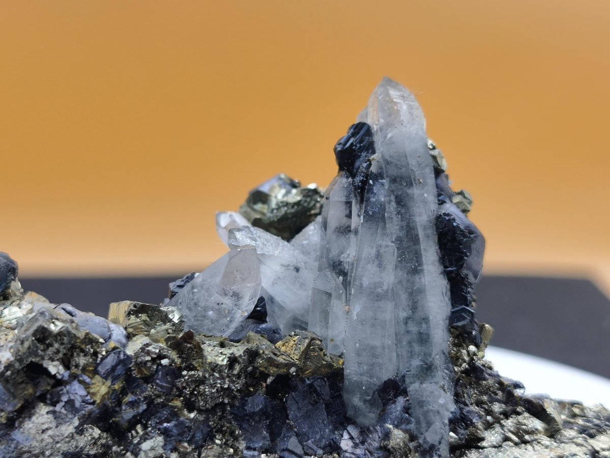 Museumsstück Pyrit, Zinkblende & Bergkristall – Madan Bulgarien 276 g Mehrmineral große Stufe Kristall Sammler Mineralien Geschenk Unikat - Art of Nature Berlin
