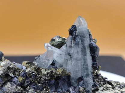 Museumsstück Pyrit, Zinkblende & Bergkristall – Madan Bulgarien 276 g Mehrmineral große Stufe Kristall Sammler Mineralien Geschenk Unikat - Art of Nature Berlin