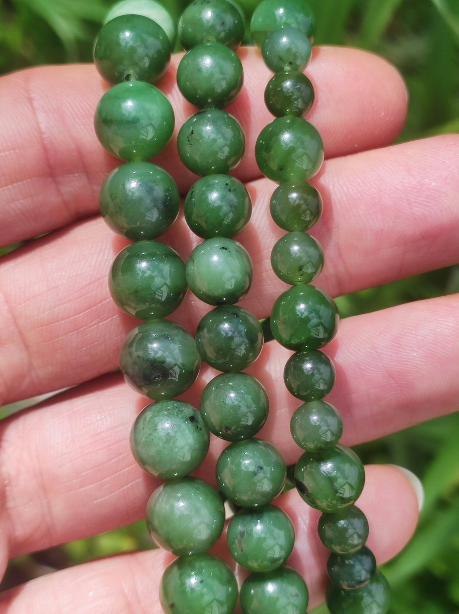 Nephrit Jade AAA Edelstein Perlen Stretch Armband Natur Heilstein Kristall Rarität Selten Geschenk Mann Frau Schwester Bruder Mutter Er Sie - Art of Nature Berlin