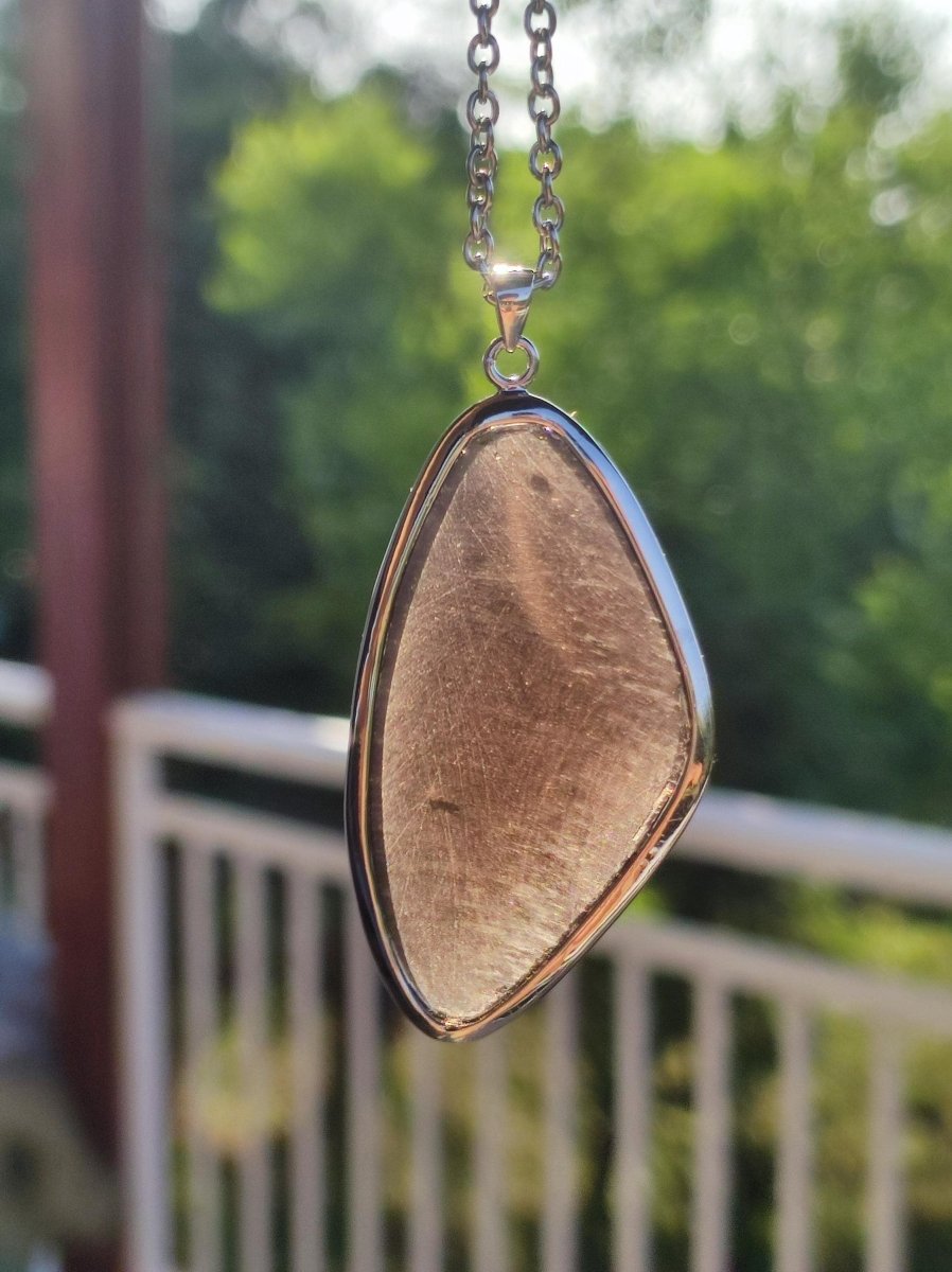 Obsidian - 925 Sterling Silber Edelstein Kette Natur transparent Schutz Rarität Heilstein Kristall Mann Frau Er Sie Geschenk Freund Bruder - Art of Nature Berlin