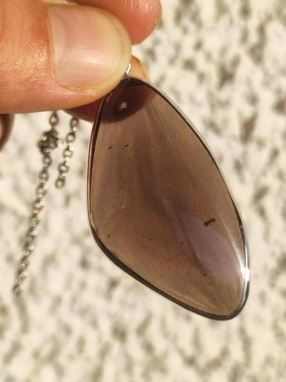 Obsidian - 925 Sterling Silber Edelstein Kette Natur transparent Schutz Rarität Heilstein Kristall Mann Frau Er Sie Geschenk Freund Bruder - Art of Nature Berlin