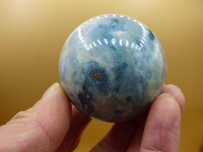 Ocean Jaspis blau - Edelstein Kugel Natur Heilstein Deko Kristall Geschenk Er Sie Mann Frau Haus Wohnung Energie Selten - Art of Nature Berlin