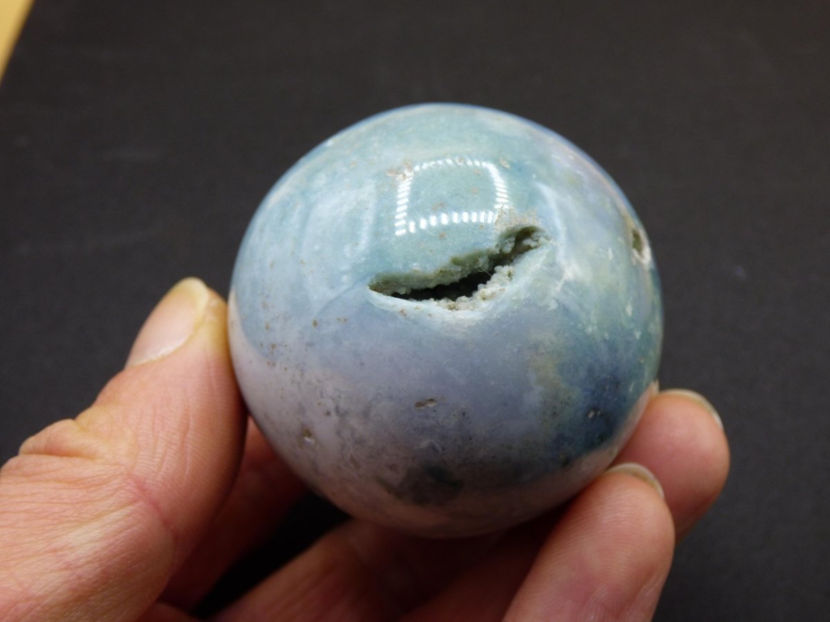 Ocean Jaspis blau - Edelstein Kugel Natur Heilstein Deko Kristall Geschenk Er Sie Mann Frau Haus Wohnung Energie Selten - Art of Nature Berlin