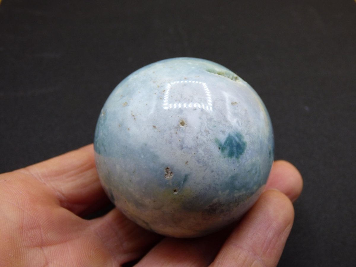 Ocean Jaspis blau - Edelstein Kugel Natur Heilstein Deko Kristall Geschenk Er Sie Mann Frau Haus Wohnung Energie Selten - Art of Nature Berlin