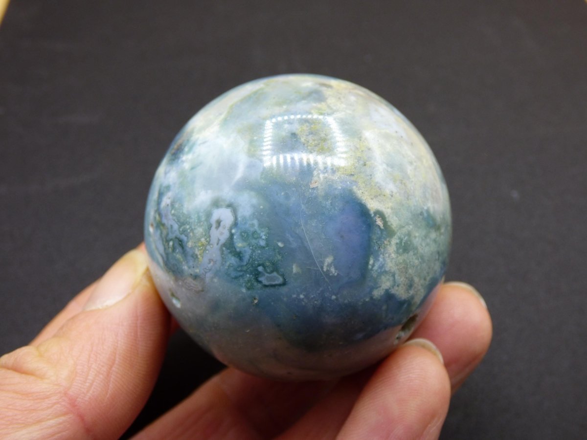 Ocean Jaspis blau - Edelstein Kugel Natur Heilstein Deko Kristall Geschenk Er Sie Mann Frau Haus Wohnung Energie Selten - Art of Nature Berlin