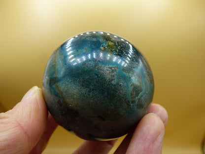 Ocean Jaspis blau grün - Edelstein Kugel Natur Heilstein Deko Kristall Geschenk Er Sie Mann Frau Haus Wohnung Energie Selten - Art of Nature Berlin