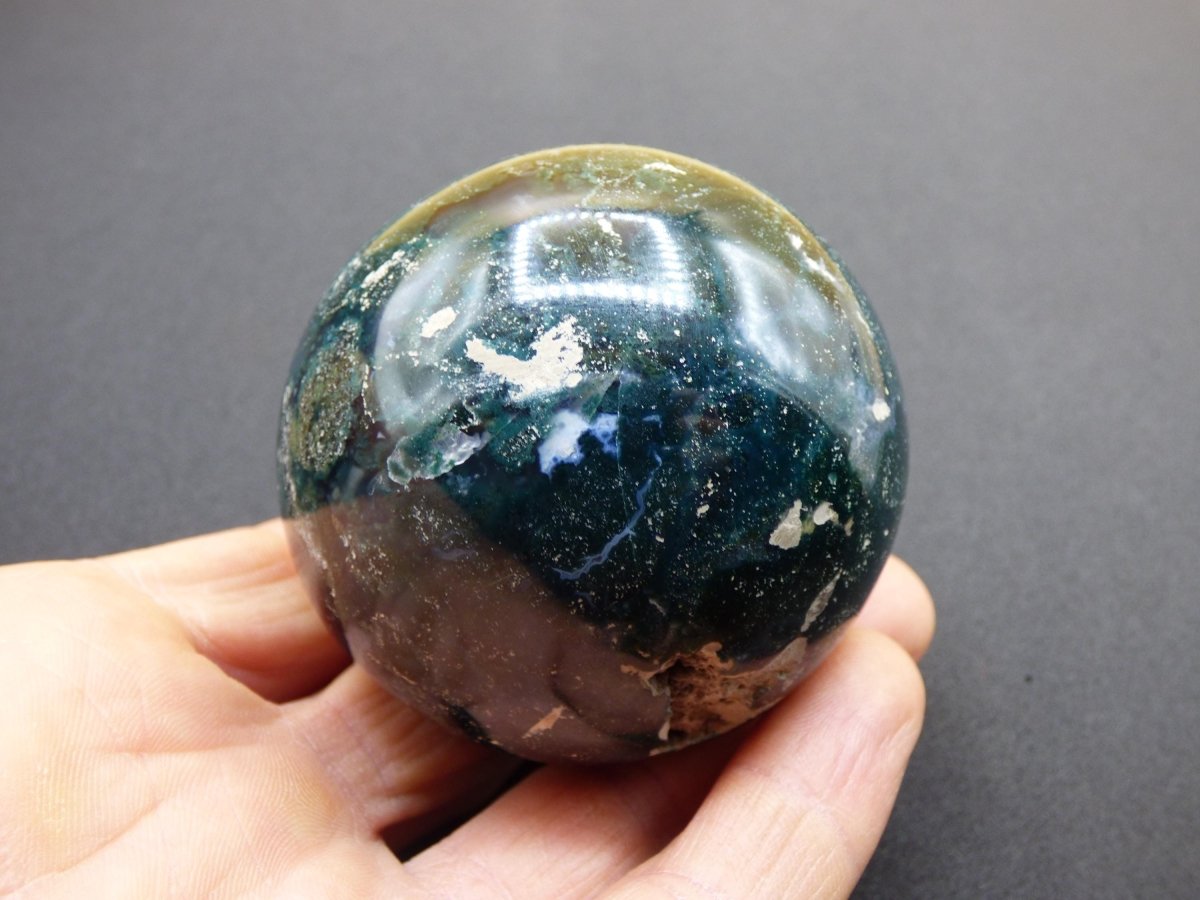 Ocean Jaspis blau grün - Edelstein Kugel Natur Heilstein Deko Kristall Geschenk Er Sie Mann Frau Haus Wohnung Energie Selten - Art of Nature Berlin