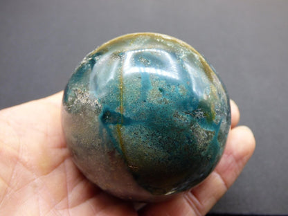 Ocean Jaspis blau grün - Edelstein Kugel Natur Heilstein Deko Kristall Geschenk Er Sie Mann Frau Haus Wohnung Energie Selten - Art of Nature Berlin