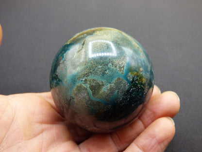 Ocean Jaspis blau grün - Edelstein Kugel Natur Heilstein Deko Kristall Geschenk Er Sie Mann Frau Haus Wohnung Energie Selten - Art of Nature Berlin
