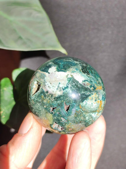 Ocean Jaspis blau ~ Magische Edelstein Kugel Massage & Deko Sphere Crystal Spielkugel Meditation ~HIPPIE ~GOA~Boho~Ethno~Heilstein - Art of Nature Berlin