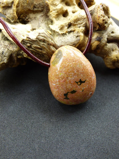 Ocean Jaspis bunt ~ Edelstein Kette HIPPIE GOA Boho Ethno Natur Heilstein Rarität Kristalle Schmuck Anhänger bunt Natur Stein - Art of Nature Berlin