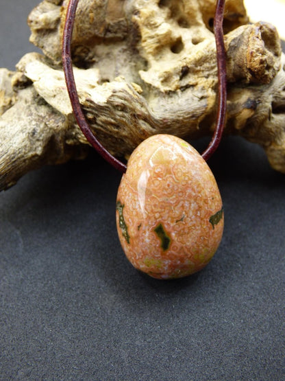 Ocean Jaspis bunt ~ Edelstein Kette HIPPIE GOA Boho Ethno Natur Heilstein Rarität Kristalle Schmuck Anhänger bunt Natur Stein - Art of Nature Berlin