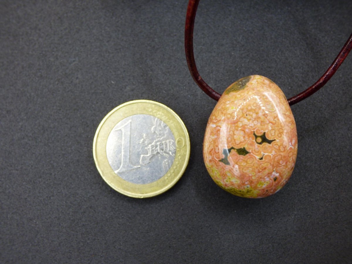 Ocean Jaspis bunt ~ Edelstein Kette HIPPIE GOA Boho Ethno Natur Heilstein Rarität Kristalle Schmuck Anhänger bunt Natur Stein - Art of Nature Berlin