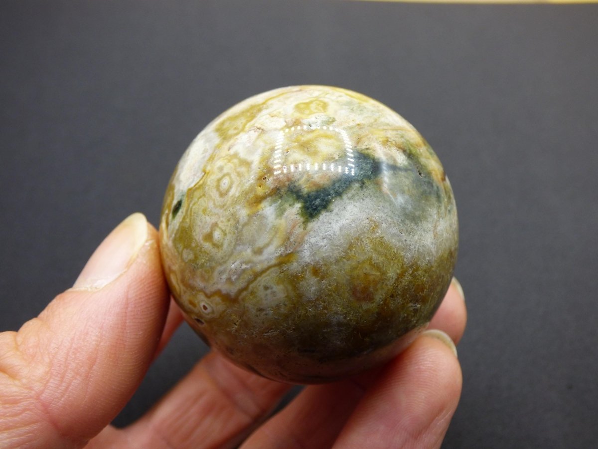 Ocean Jaspis - Edelstein Kugel Natur Heilstein Deko Kristall Geschenk Er Sie Mann Frau Haus Wohnung Energie Selten - Art of Nature Berlin