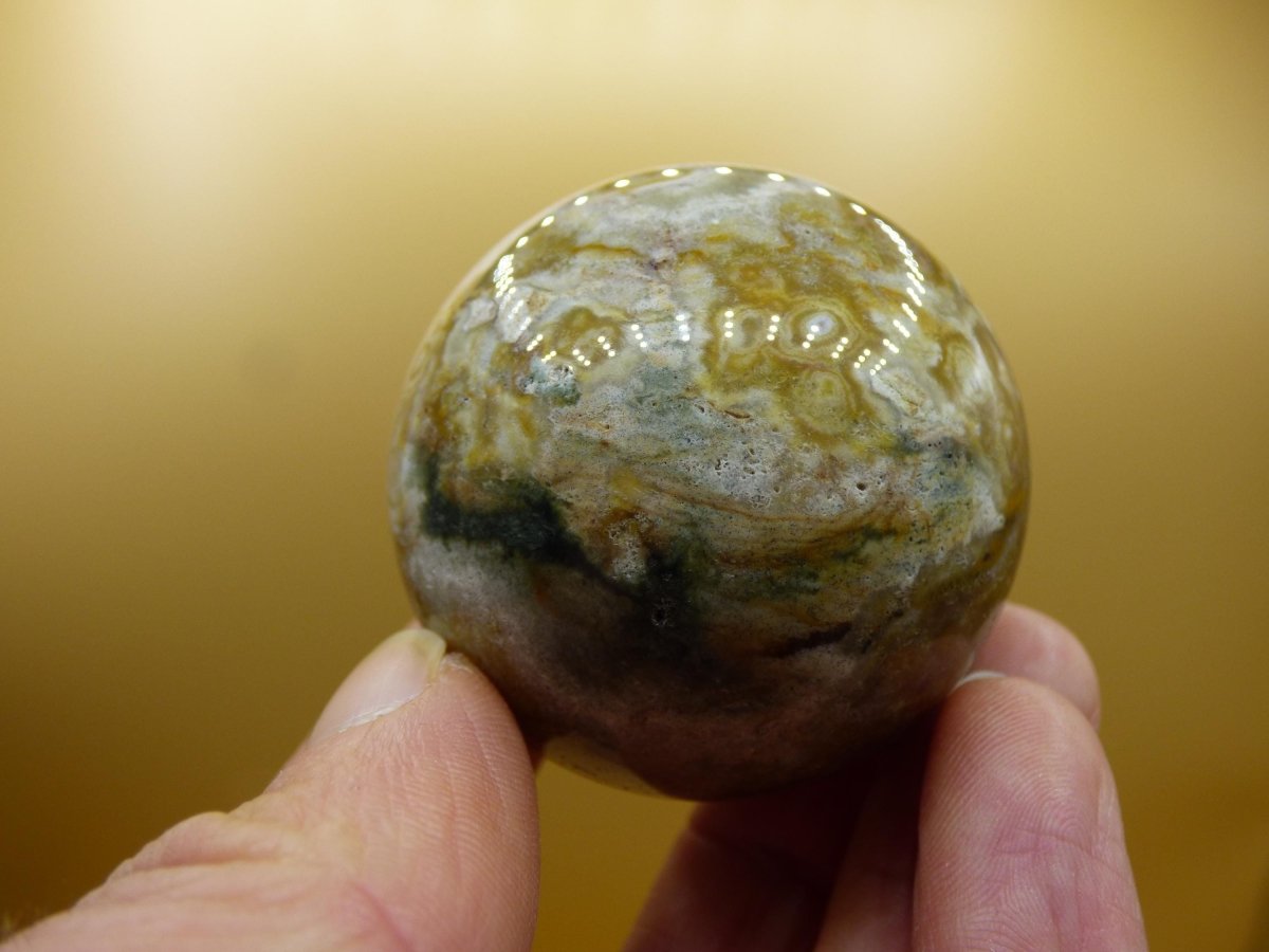 Ocean Jaspis - Edelstein Kugel Natur Heilstein Deko Kristall Geschenk Er Sie Mann Frau Haus Wohnung Energie Selten - Art of Nature Berlin