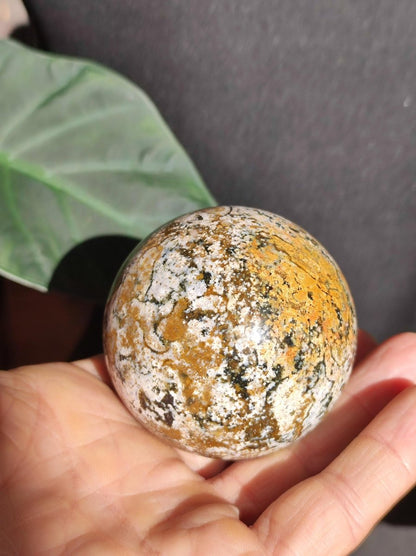 Ocean Jaspis - Edelstein Kugel Natur Heilstein Deko Kristall Geschenk Er Sie Mann Frau Haus Wohnung Energie Selten - Art of Nature Berlin