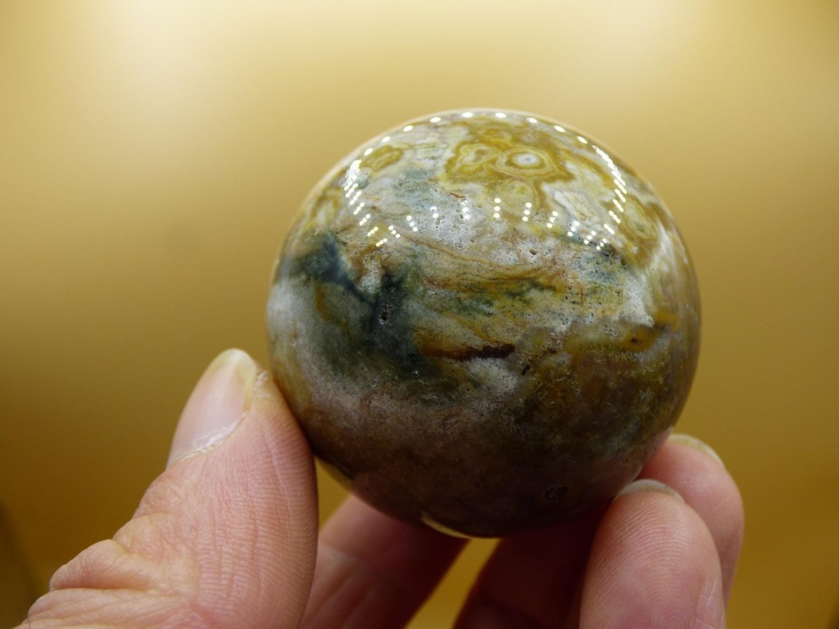 Ocean Jaspis - Edelstein Kugel Natur Heilstein Deko Kristall Geschenk Er Sie Mann Frau Haus Wohnung Energie Selten - Art of Nature Berlin