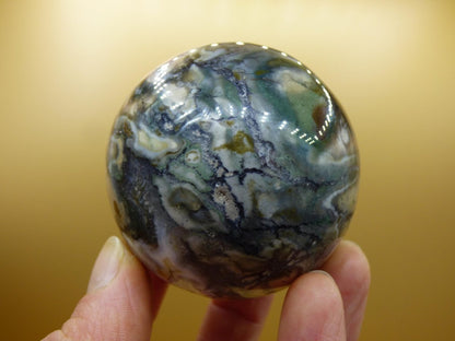 Ocean Jaspis grün braun weiß - Edelstein Kugel Natur Heilstein Deko Kristall Geschenk Er Sie Mann Frau Haus Wohnung Energie Selten - Art of Nature Berlin