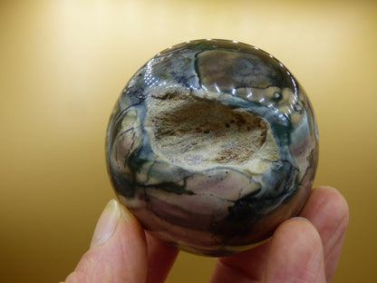 Ocean Jaspis grün braun weiß - Edelstein Kugel Natur Heilstein Deko Kristall Geschenk Er Sie Mann Frau Haus Wohnung Energie Selten - Art of Nature Berlin