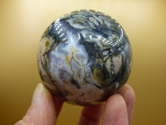 Ocean Jaspis grün braun weiß - Edelstein Kugel Natur Heilstein Deko Kristall Geschenk Er Sie Mann Frau Haus Wohnung Energie Selten - Art of Nature Berlin