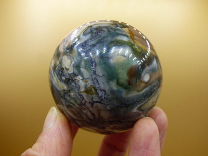 Ocean Jaspis grün braun weiß - Edelstein Kugel Natur Heilstein Deko Kristall Geschenk Er Sie Mann Frau Haus Wohnung Energie Selten - Art of Nature Berlin