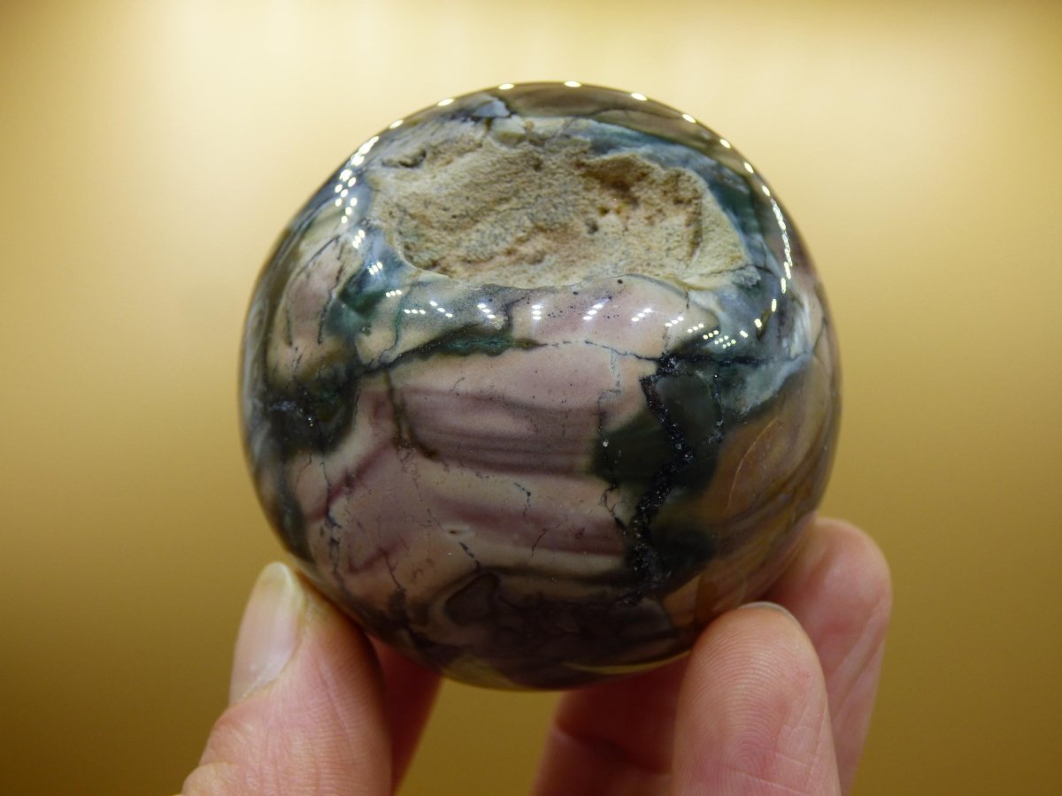 Ocean Jaspis grün braun weiß - Edelstein Kugel Natur Heilstein Deko Kristall Geschenk Er Sie Mann Frau Haus Wohnung Energie Selten - Art of Nature Berlin