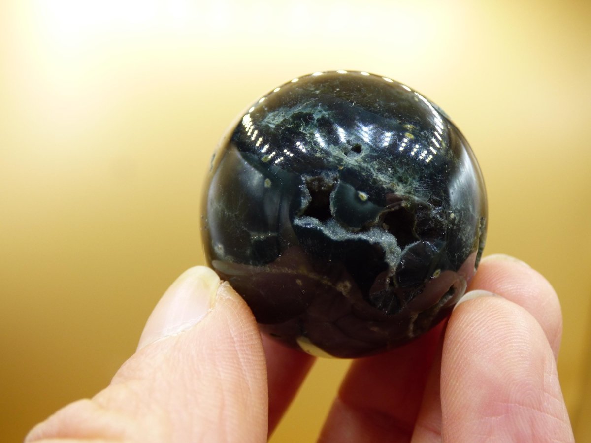 Ocean Jaspis grün - Edelstein Kugel Natur Heilstein Deko Kristall Geschenk Er Sie Mann Frau Haus Wohnung Energie Selten - Art of Nature Berlin