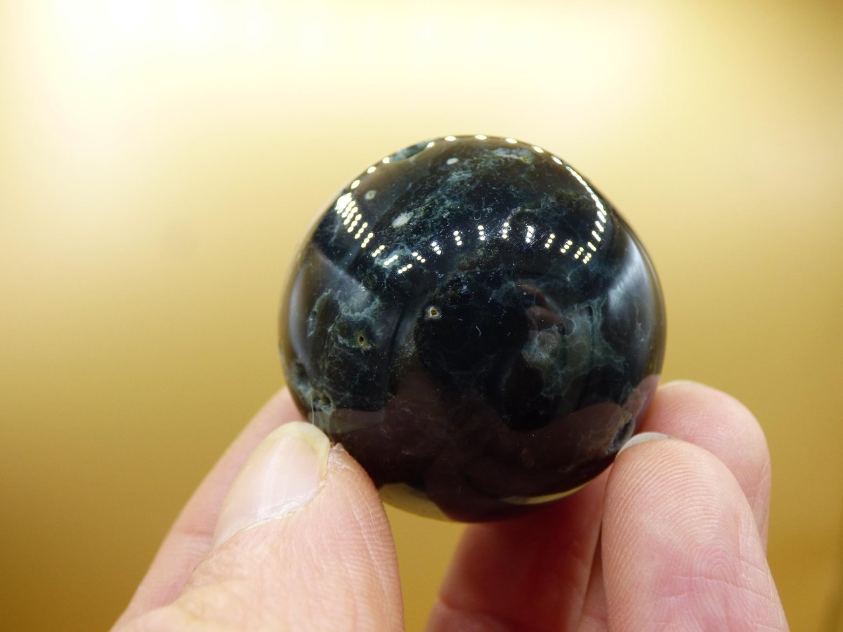 Ocean Jaspis grün - Edelstein Kugel Natur Heilstein Deko Kristall Geschenk Er Sie Mann Frau Haus Wohnung Energie Selten - Art of Nature Berlin