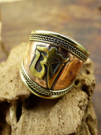 OM Messing "Tibet" Ring oder Dreadlockperle ~ Breads Dreads ~HIPPIE ~GOA ~Boho ~Ethno ~Nature ~Indian ~Vintage ~Rasta - Art of Nature Berlin