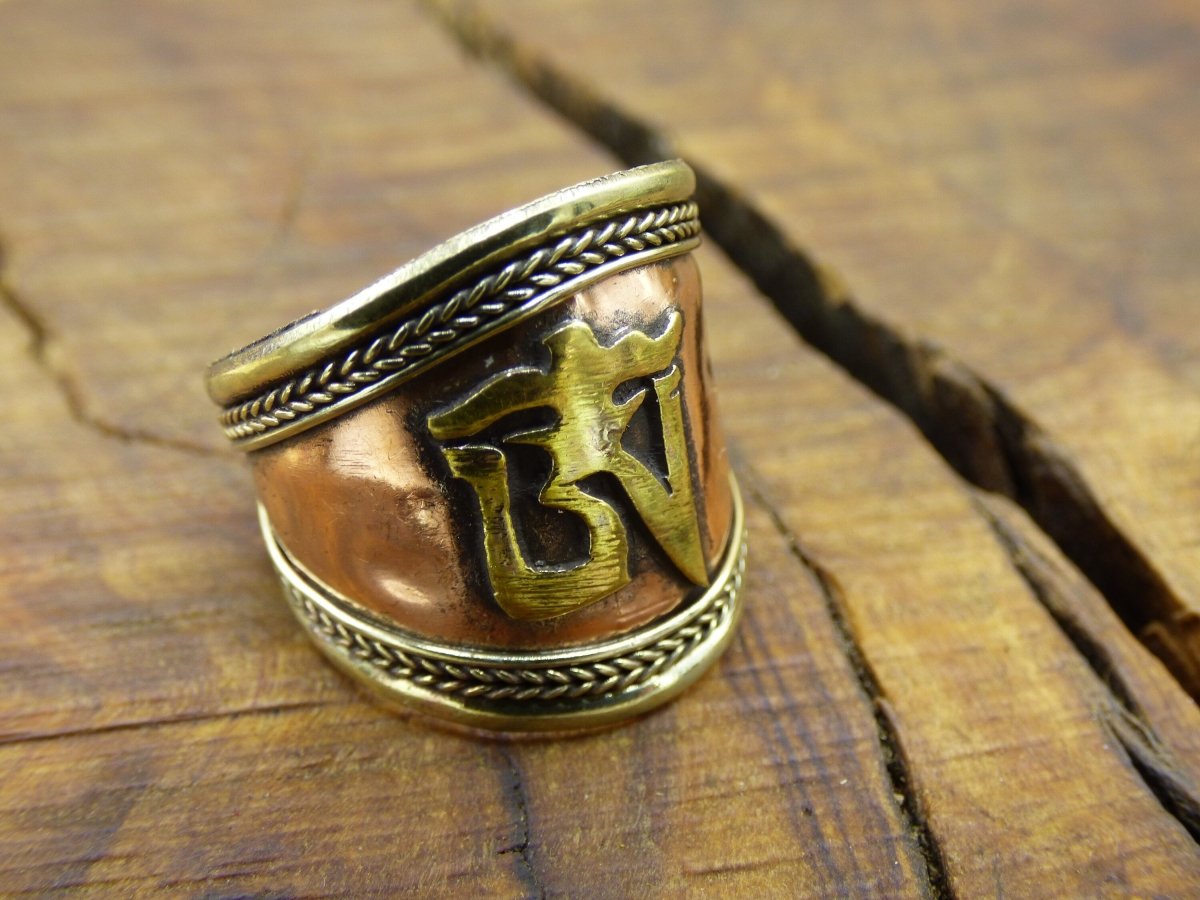 OM Messing "Tibet" Ring oder Dreadlockperle ~ Breads Dreads ~HIPPIE ~GOA ~Boho ~Ethno ~Nature ~Indian ~Vintage ~Rasta - Art of Nature Berlin