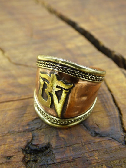 OM Messing "Tibet" Ring oder Dreadlockperle ~ Breads Dreads ~HIPPIE ~GOA ~Boho ~Ethno ~Nature ~Indian ~Vintage ~Rasta - Art of Nature Berlin