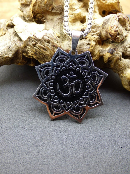 OM/Aum ॐ Mandala Boho Stern Amulet Kette 304 Edelstahl ~Tibet ~HIPPIE ~GOA ~Tibet ~Ethno ~Nature ~Esoterik ~Ethnic ~Indian - Art of Nature Berlin