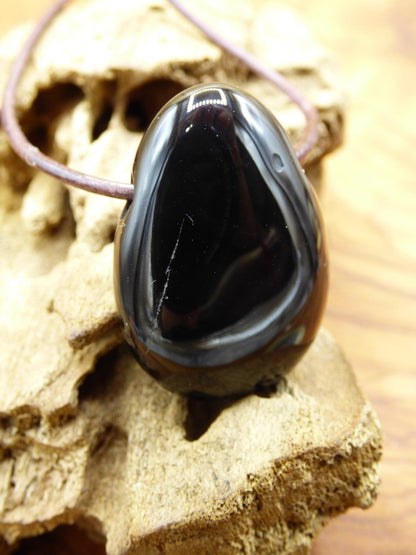 Onyx ~ Edelstein Kette ~HIPPIE ~GOA ~Boho ~Tibet ~Ethno ~Nature ~Donut ~Schutzsymbol ~Heilstein - Art of Nature Berlin