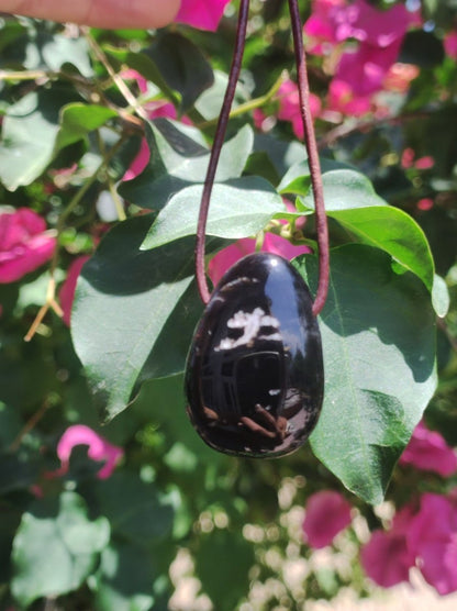 Onyx ~ Edelstein Kette ~HIPPIE ~GOA ~Boho ~Tibet ~Ethno ~Nature ~Donut ~Schutzsymbol ~Heilstein - Art of Nature Berlin