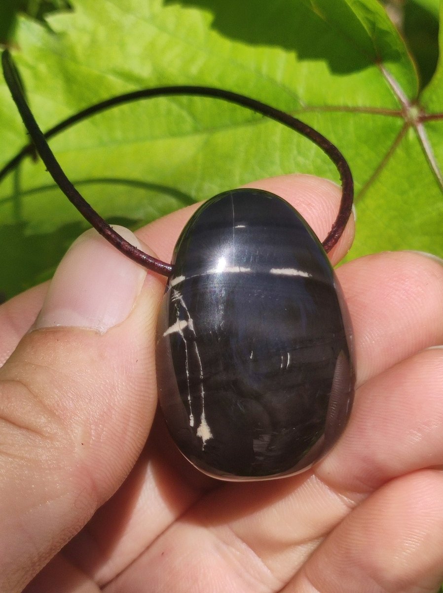 Onyx ~ Edelstein Kette ~HIPPIE ~GOA ~Boho ~Tibet ~Ethno ~Nature ~Donut ~Schutzsymbol ~Heilstein - Art of Nature Berlin