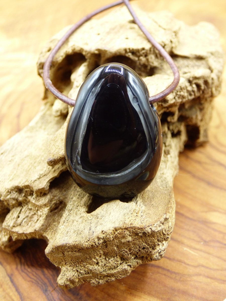 Onyx ~ Edelstein Kette ~HIPPIE ~GOA ~Boho ~Tibet ~Ethno ~Nature ~Donut ~Schutzsymbol ~Heilstein - Art of Nature Berlin