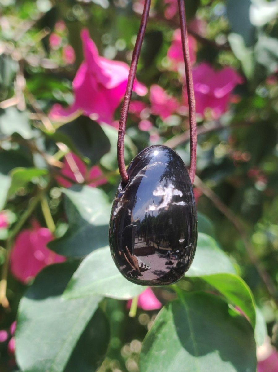 Onyx ~ Edelstein Kette ~HIPPIE ~GOA ~Boho ~Tibet ~Ethno ~Nature ~Donut ~Schutzsymbol ~Heilstein - Art of Nature Berlin