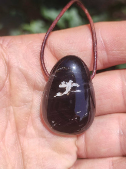 Onyx ~ Edelstein Kette ~HIPPIE ~GOA ~Boho ~Tibet ~Ethno ~Nature ~Donut ~Schutzsymbol ~Heilstein - Art of Nature Berlin