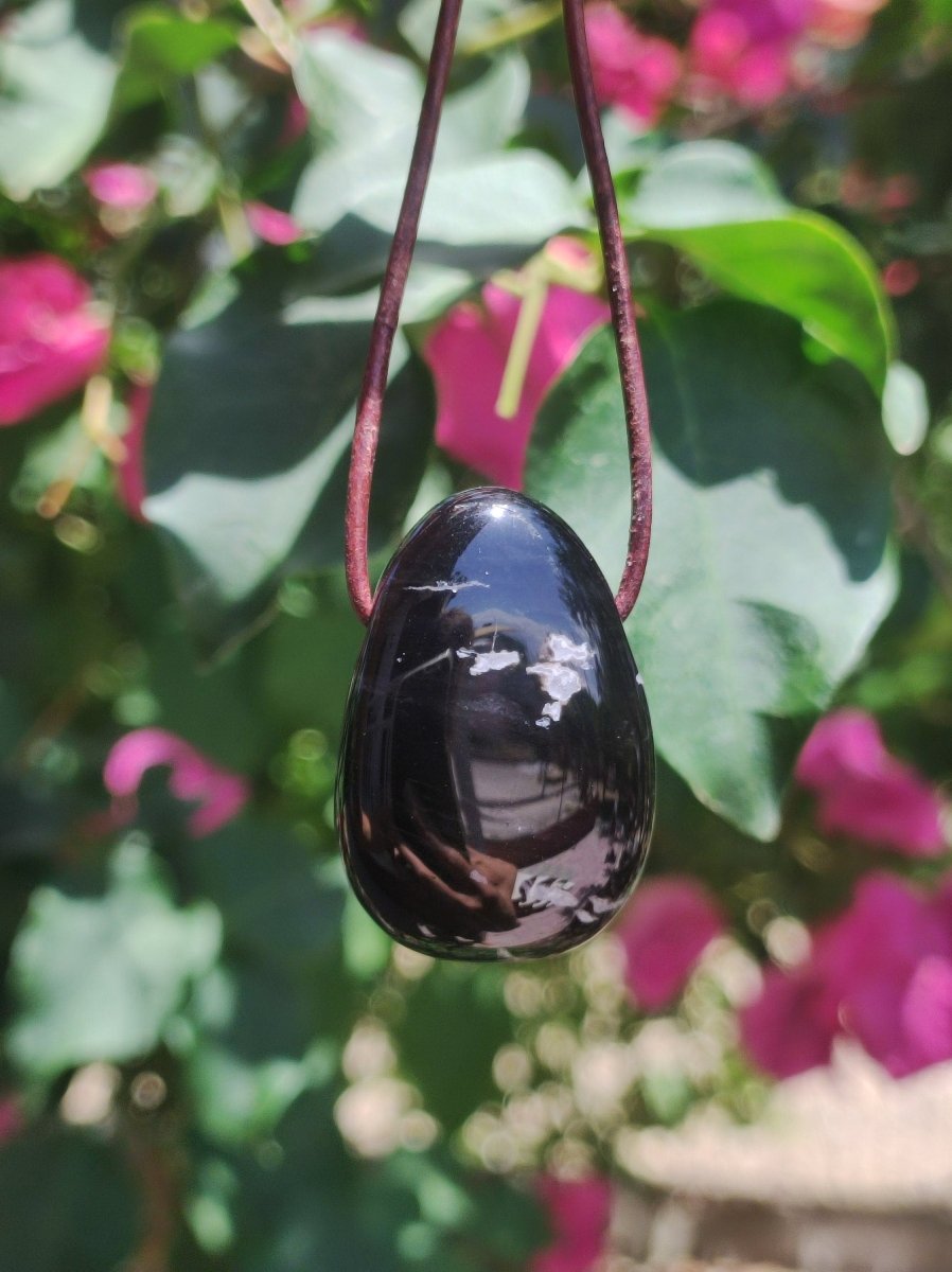 Onyx ~ Edelstein Kette ~HIPPIE ~GOA ~Boho ~Tibet ~Ethno ~Nature ~Donut ~Schutzsymbol ~Heilstein - Art of Nature Berlin