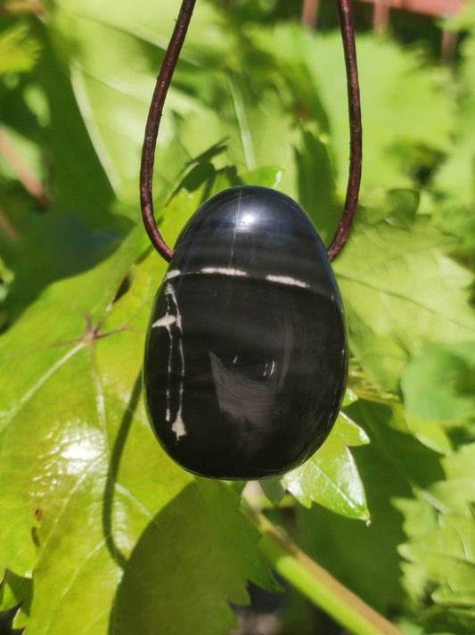 Onyx ~ Edelstein Kette ~HIPPIE ~GOA ~Boho ~Tibet ~Ethno ~Nature ~Donut ~Schutzsymbol ~Heilstein - Art of Nature Berlin