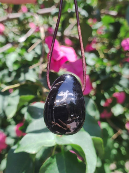 Onyx ~ Edelstein Kette ~HIPPIE ~GOA ~Boho ~Tibet ~Ethno ~Nature ~Donut ~Schutzsymbol ~Heilstein - Art of Nature Berlin