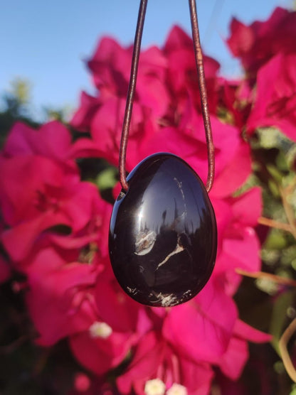 Onyx ~ Edelstein Kette schwarz Mann Frau Kind Geschenk Er Sie Natur Echt Energie Schmuck Anhänger Glück Schutz Heilstein Hippie Ethno Boho - Art of Nature Berlin