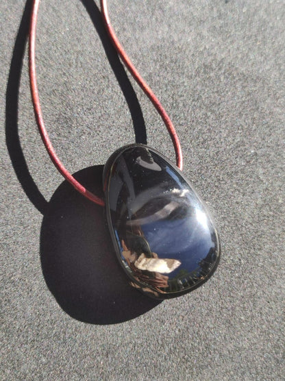 Onyx ~ Edelstein Kette schwarz Mann Frau Kind Geschenk Er Sie Natur Echt Energie Schmuck Anhänger Glück Schutz Heilstein Hippie Ethno Boho - Art of Nature Berlin