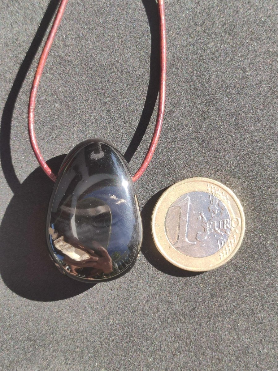 Onyx ~ Edelstein Kette schwarz Mann Frau Kind Geschenk Er Sie Natur Echt Energie Schmuck Anhänger Glück Schutz Heilstein Hippie Ethno Boho - Art of Nature Berlin